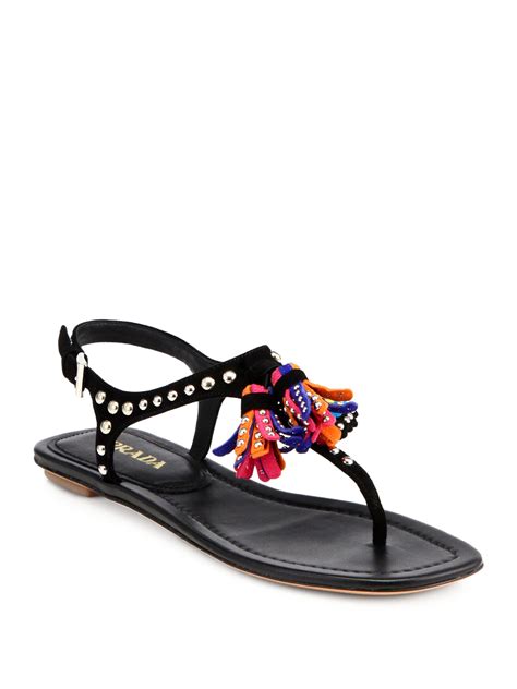 prada studded suede sandals|prada jelly sandals.